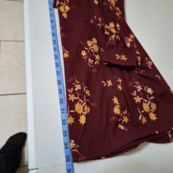 Womens SO Wine Floral Dress XXL Stretchy & Comfy Fairy - Picture 7 of 10